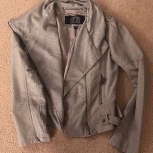 Grey Motorcycle Jacket, size large
